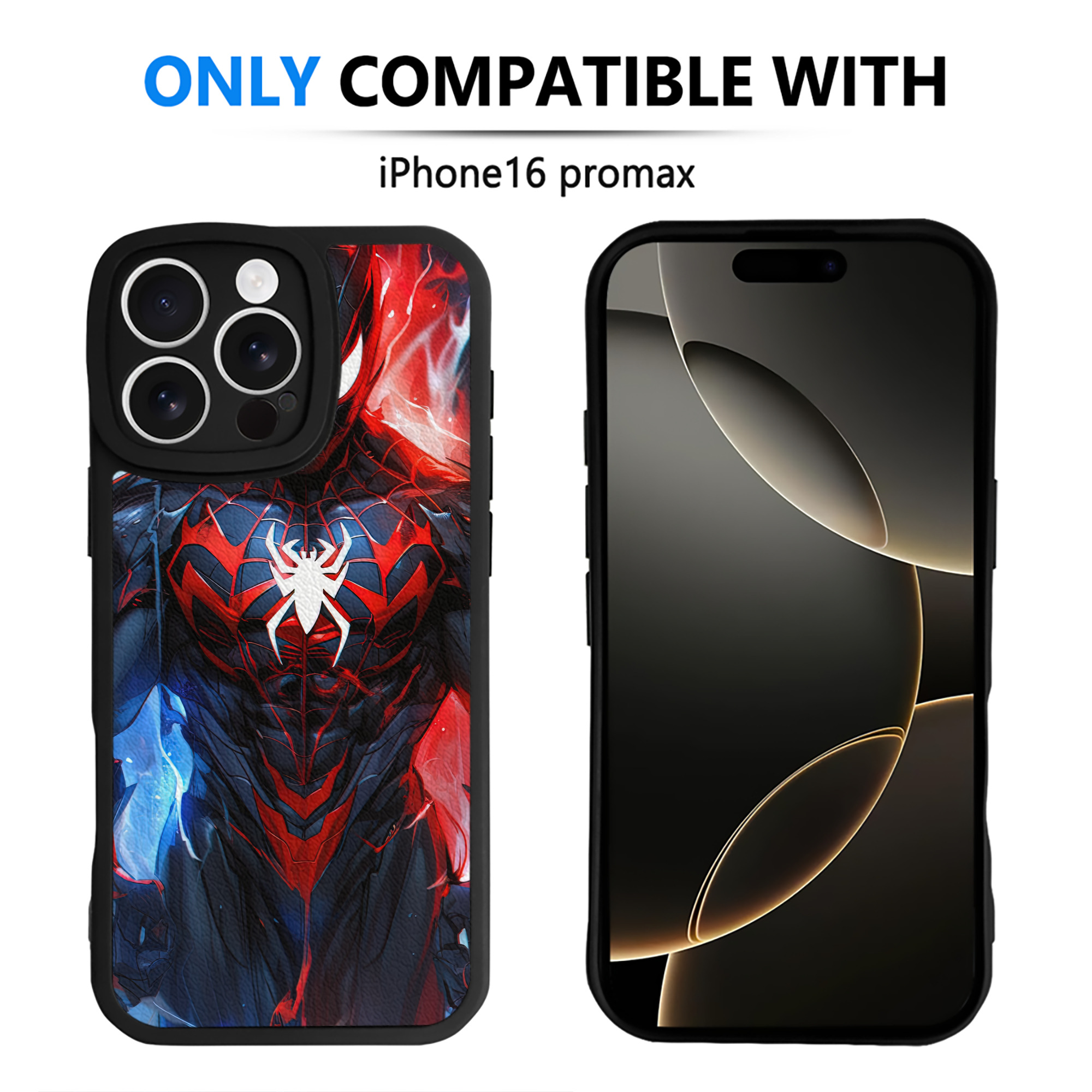 Spider Man スパイダーマン 【iPhone 16シリーズ対応】シリコンスマホケース（レザー調） 材質：シリコン
